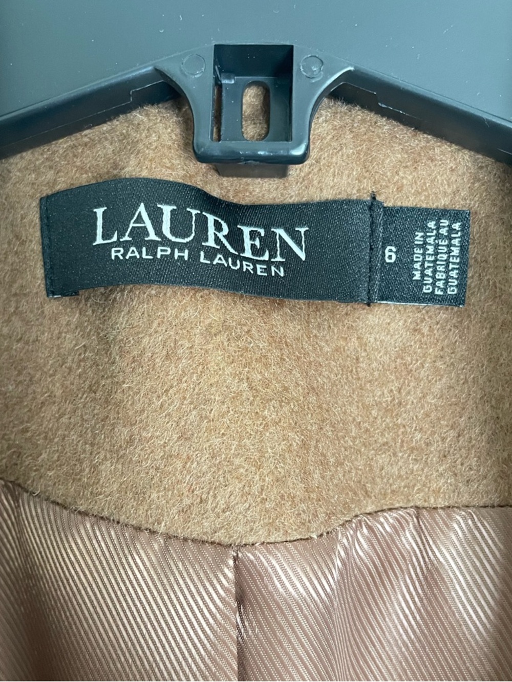 Ralph Lauren Double Breasted Belted Full Length Camel Wool Coat - Picture 7 of 16